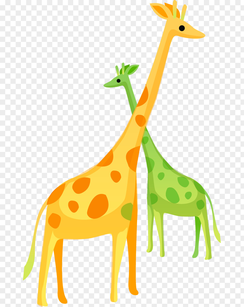 Cute Cartoon Giraffe Northern Yellow Clip Art PNG