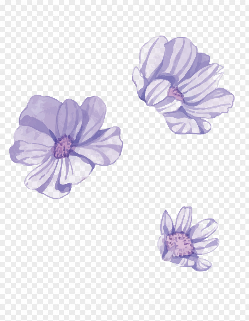 Watercolor Flowers Painting Euclidean Vector PNG