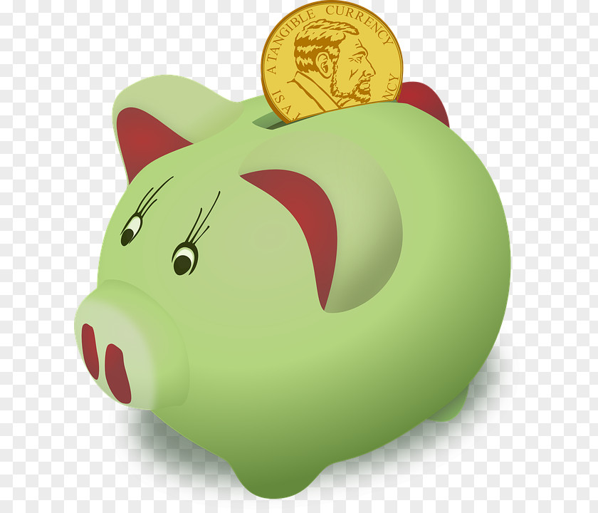 Mint Green Piggy Bank Clip Art PNG