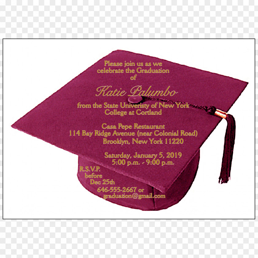 2018 Graduation Celebration Wedding Invitation Ceremony Party Greeting & Note Cards Square Academic Cap PNG