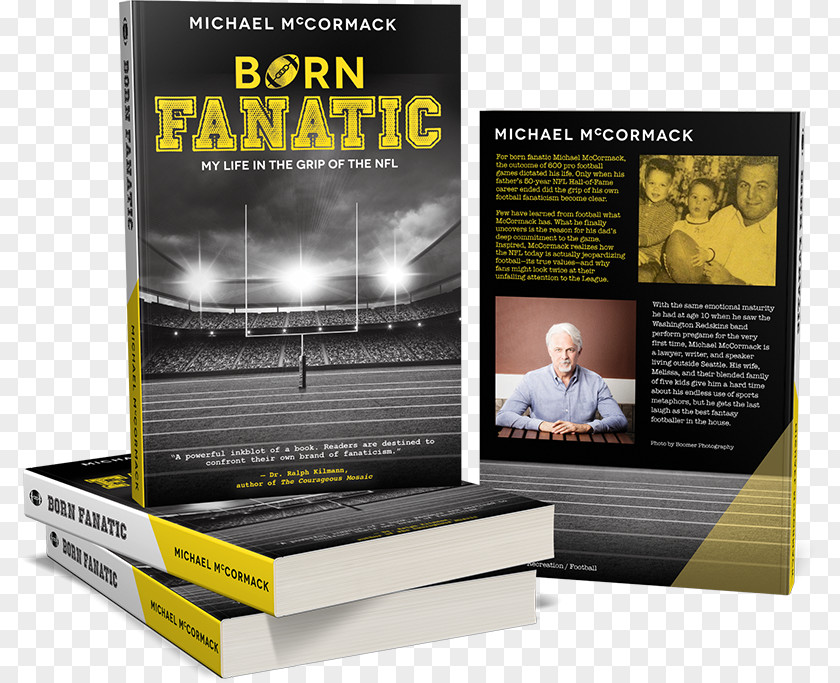 Book Born Fanatic: My Life In The Grip Of NFL Author Design PNG