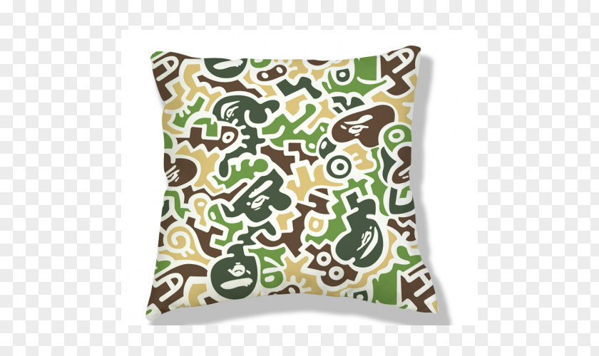 Camo Pattern A Bathing Ape Art Canvas Cushion Pillow PNG