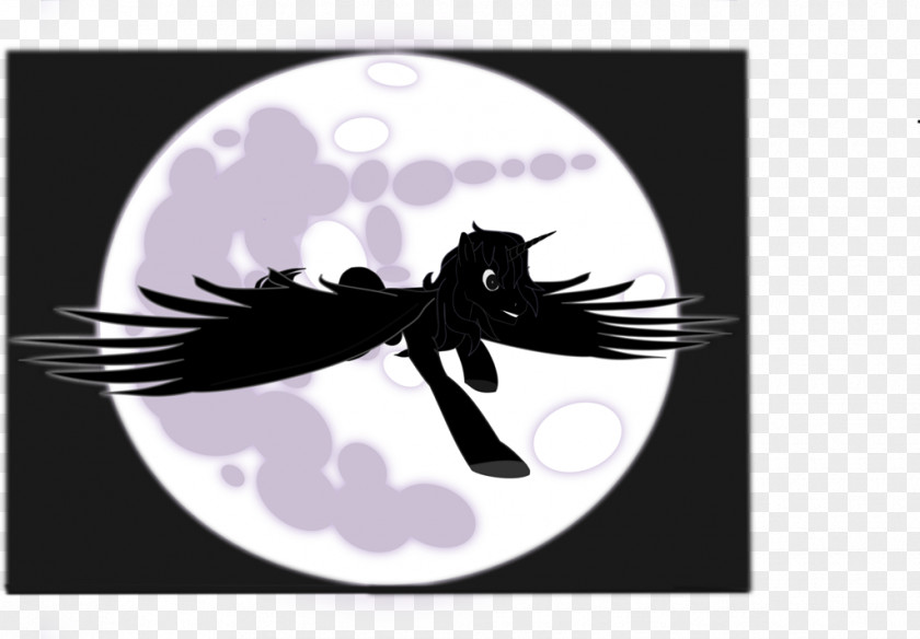 Flying Ravens Cartoon Silhouette Character Black White PNG
