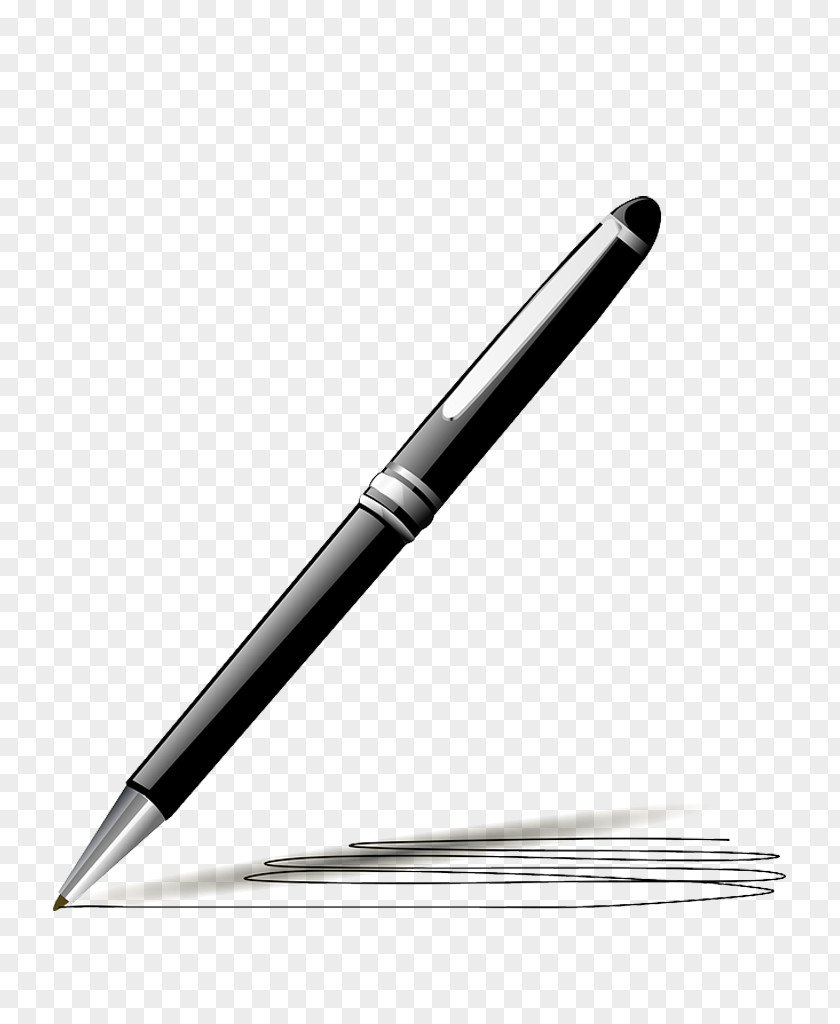 Crisp Vector Ballpoint Pen Quill Clip Art PNG