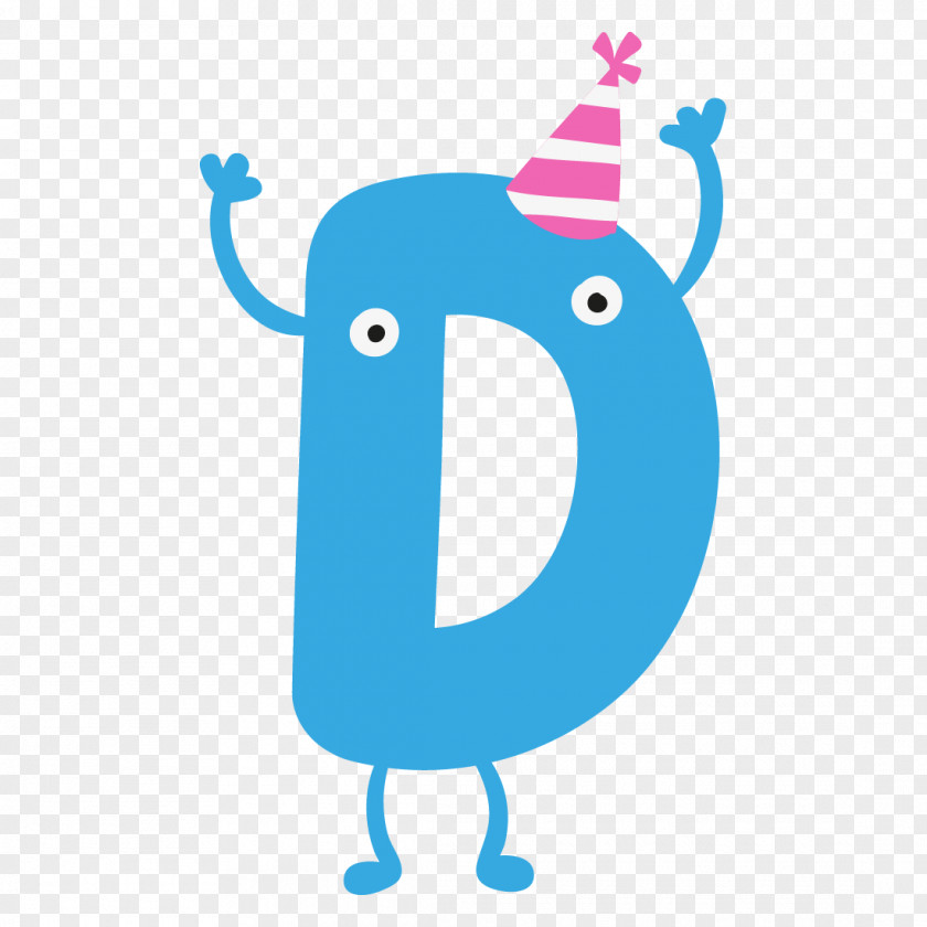 D Blue Letter Clip Art PNG