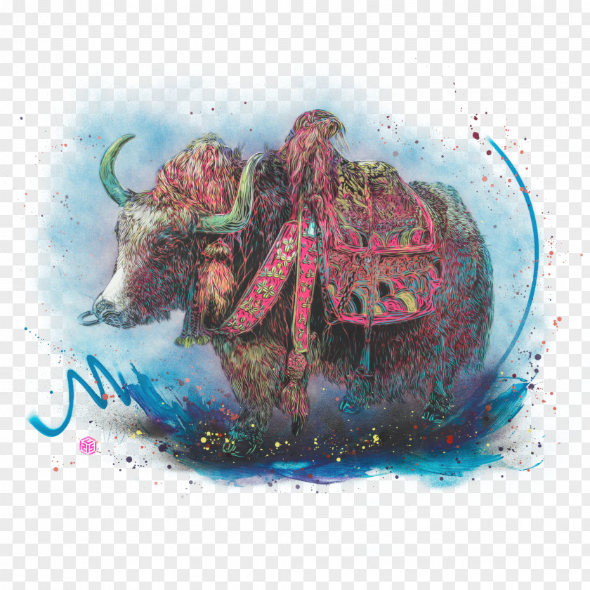 Painting Cattle Mammal PNG