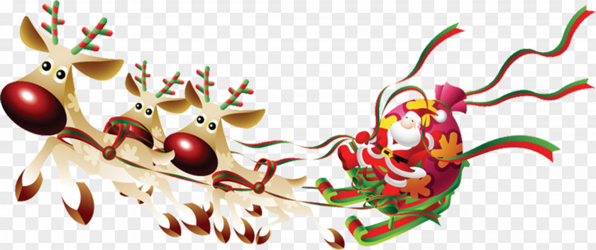 Reindeer Santa Claus Christmas Template Envelope PNG