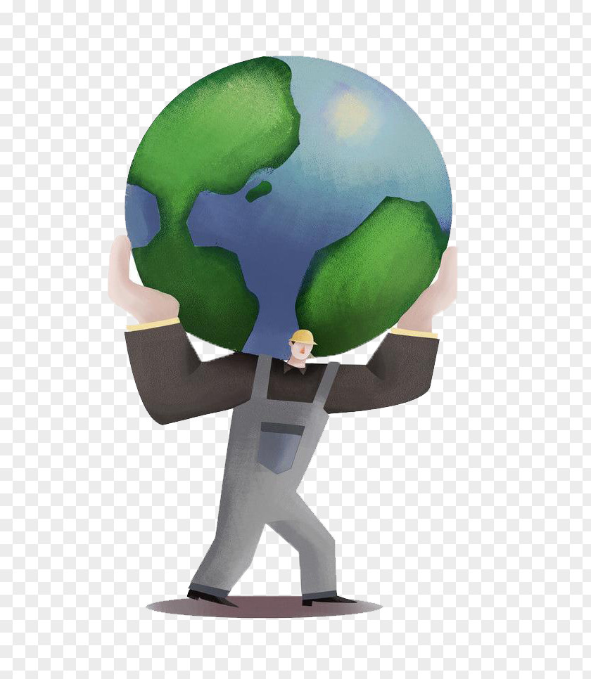 The Shoulders Of Earth Cartoon Illustration PNG