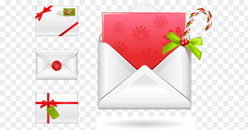 Vector Envelope Royal Christmas Message Icon PNG