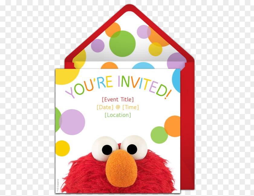 Birthday Wedding Invitation Party RSVP Elmo PNG