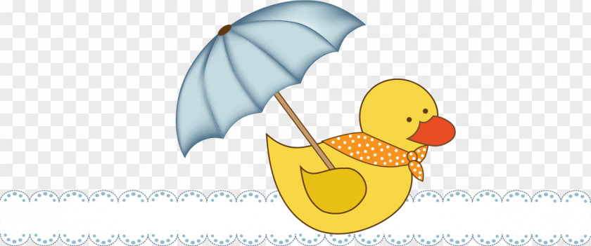 Cartoon Cute Little Duck Umbrella Wedding Invitation Baby Shower Greeting Card Clip Art PNG