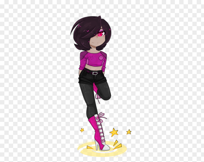 Cartoon Pink M Character Figurine PNG