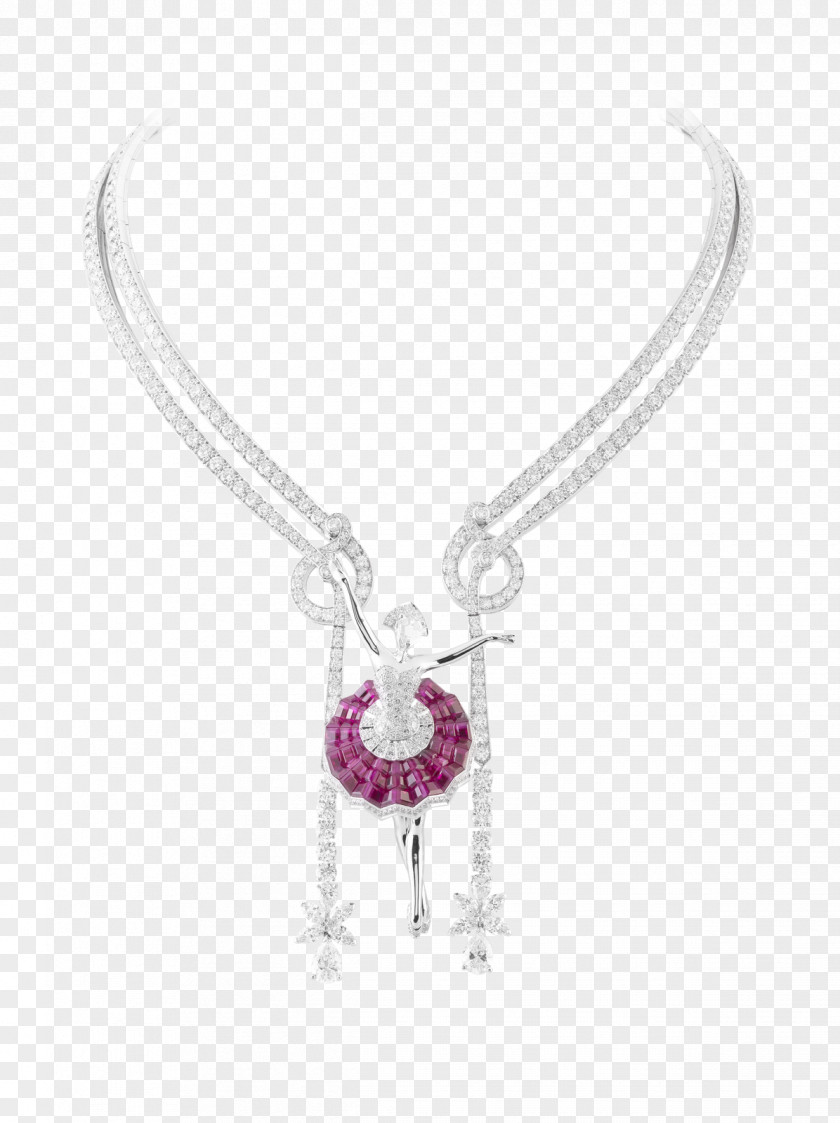 Jewellery Van Cleef & Arpels Ballet Dancer Necklace PNG