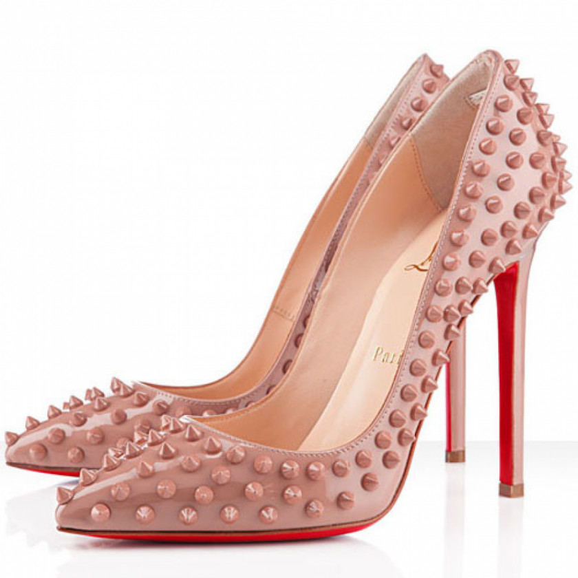Louboutin Court Shoe High-heeled Footwear Patent Leather Red PNG