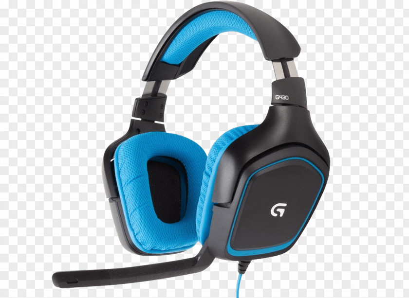 Microphone Logitech G430 Headphones 7.1 Surround Sound PNG