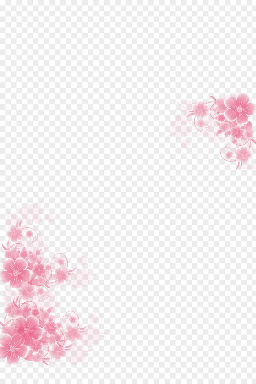 Pink Flowers Background Decorative Effect Thanksgiving Desktop Wallpaper PNG