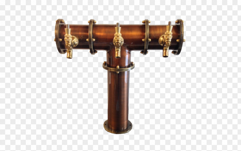 Beer Tower Brass Copper Tap PNG