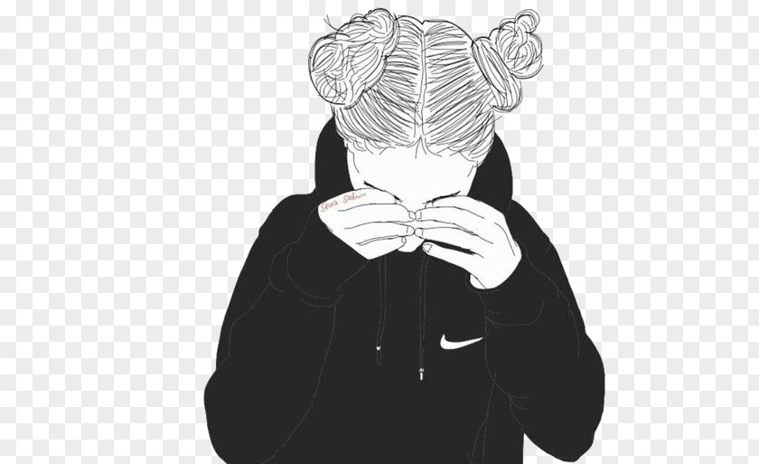 Drawing Nike Adidas PNG Adidas, sad girl, woman resting hands on face clipart PNG