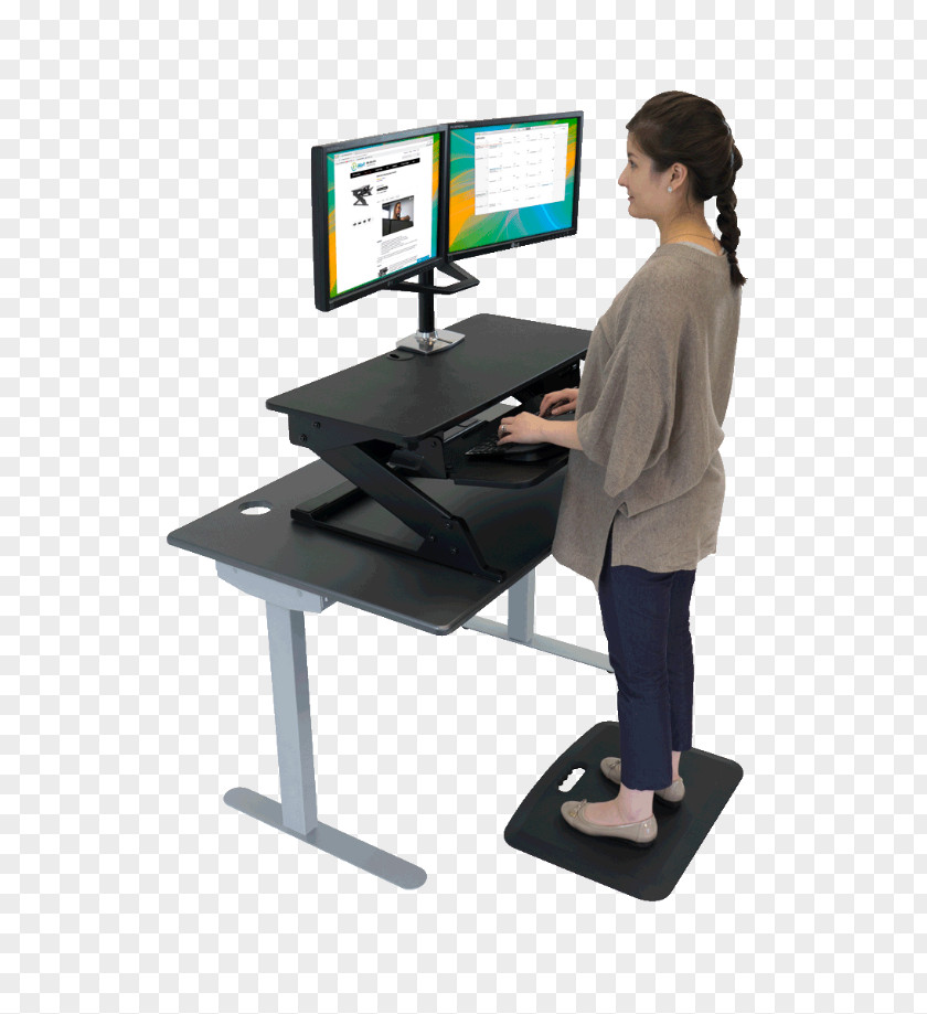 Table Standing Desk Personal Computer PNG