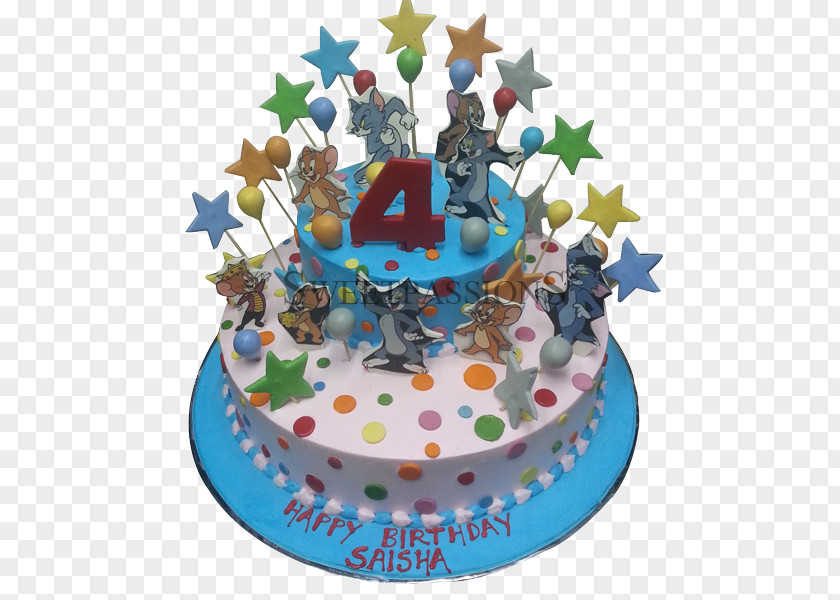 Tom And Jerry Birthday Cake Frosting & Icing Cream Sugar Torte PNG
