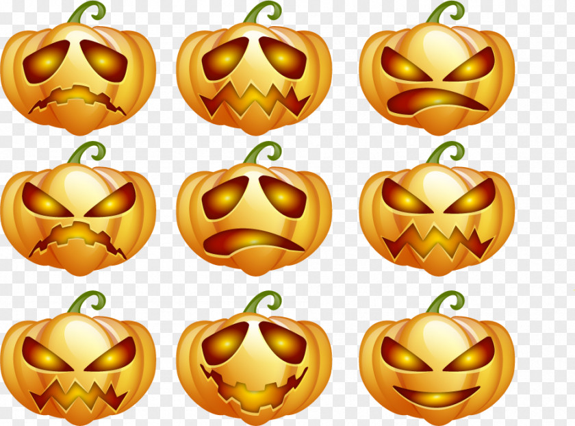 Vector Elements Halloween Pumpkin Blame Jack-o'-lantern PNG