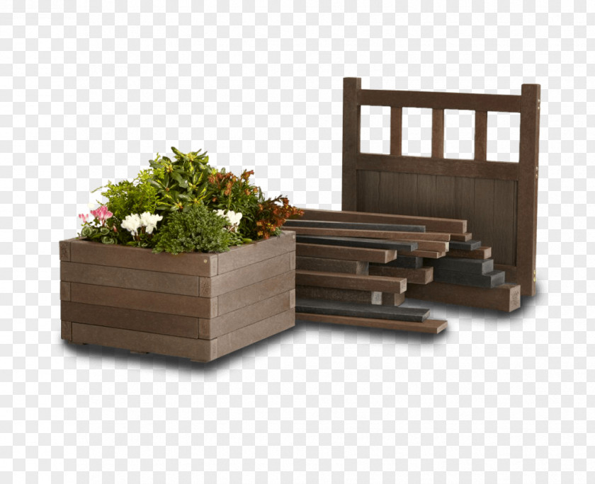 Box Plant Wood Table PNG