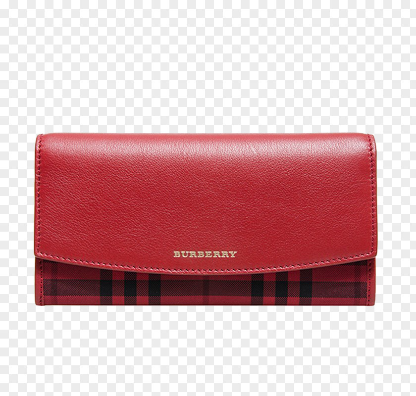 Burberry Plaid Handbag Red Wallet Coin Purse PNG