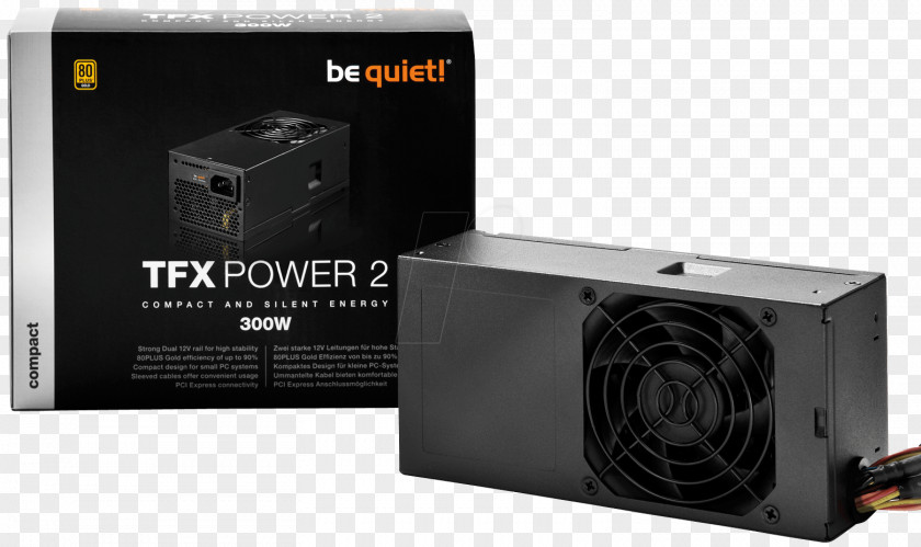 Computer PC Power Supply Unit BeQuiet TFX 2 300 W 80 PLUS Bronze Be Quiet! Converters PNG