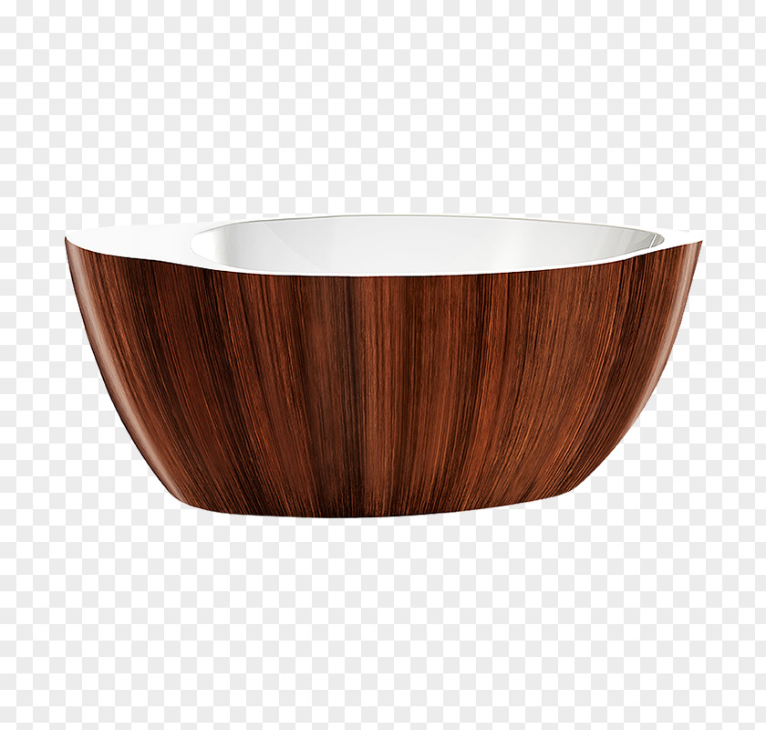 Brown Wood Bowl Angle PNG