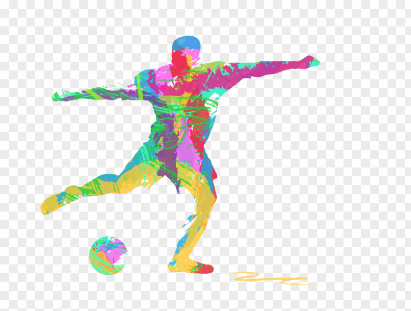 Colorful Vector Football Geometric Shape PNG