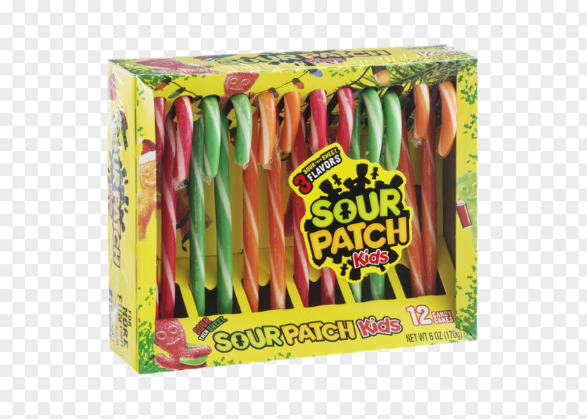 Sour Candy Cane Patch Kids Liquorice Chewing Gum PNG
