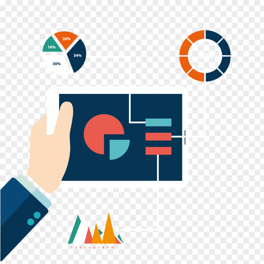 Vector Stock Market Analysis IPad Icon PNG