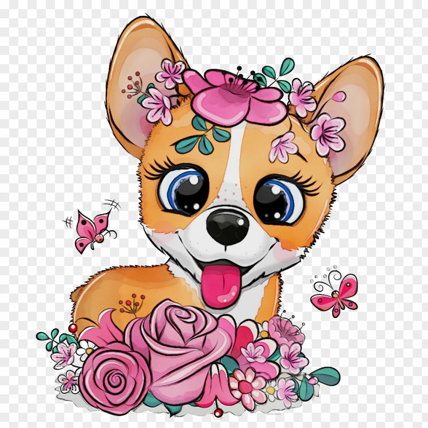 Cartoon Dog Chihuahua Pink Puppy PNG