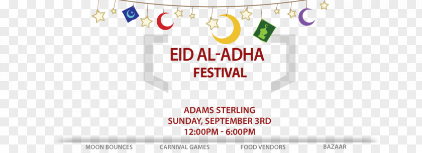 Eid Festival Paper Banner Logo Brand Line PNG