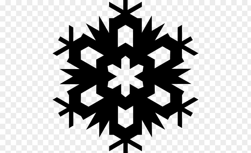Beautiful Snowflake Silhouette Clip Art PNG