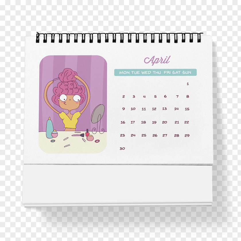 Calendar Desk April Illustrator 0 PNG