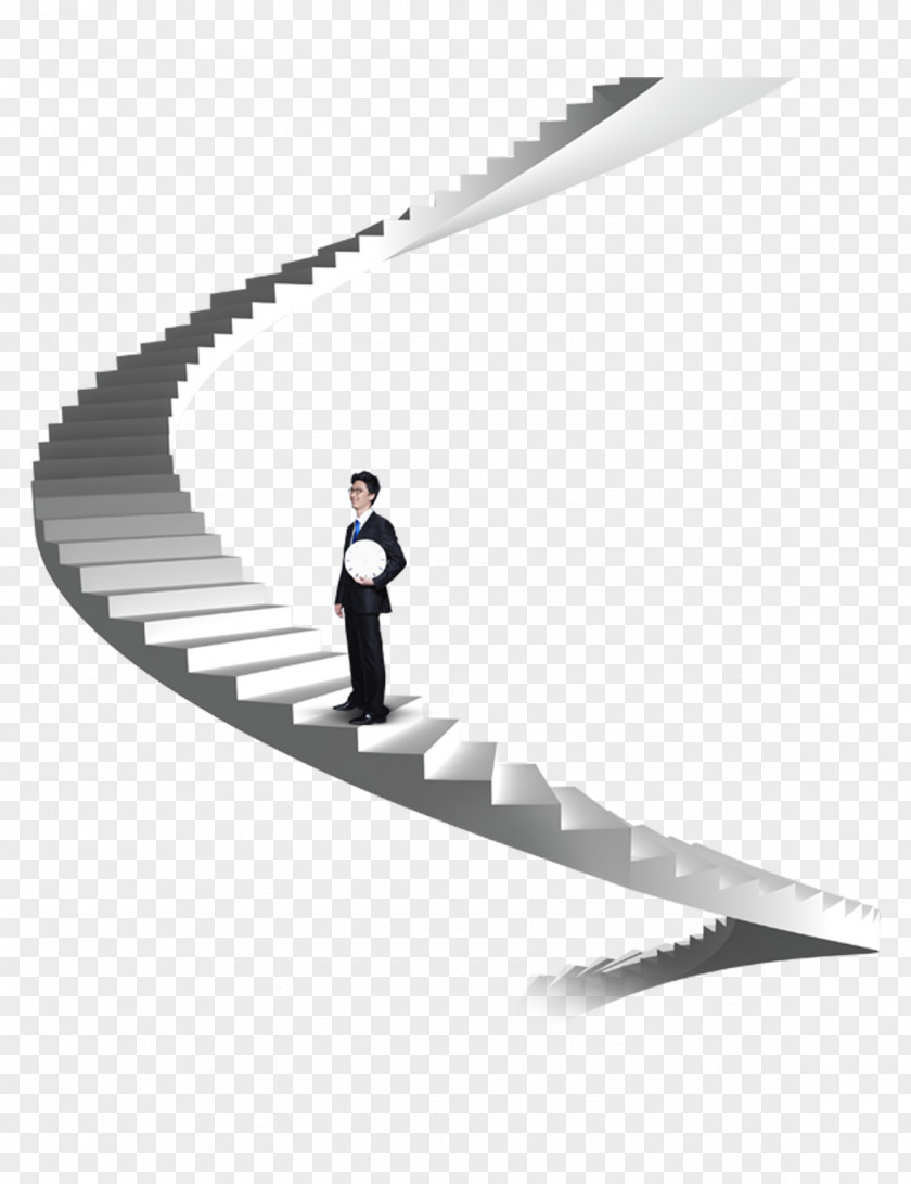 Man Stairs Illustration PNG