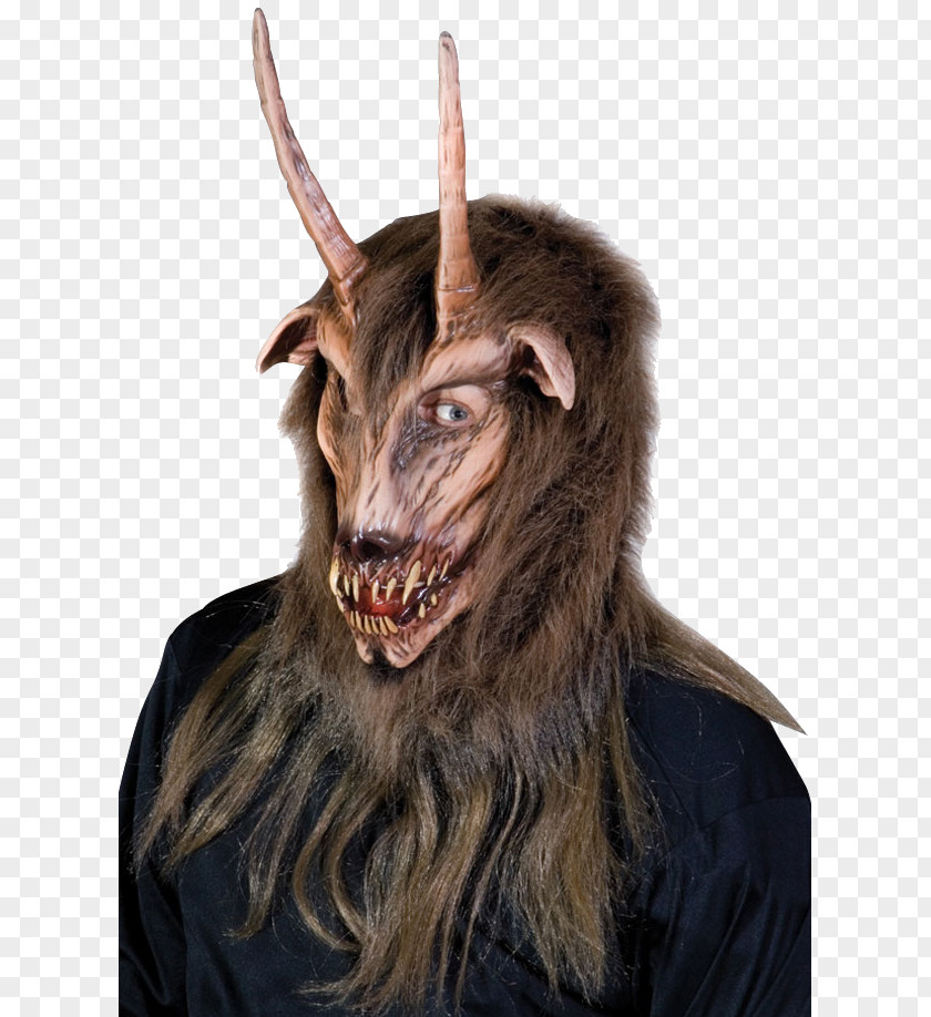 Mask Latex Krampus Halloween Costume Goat PNG