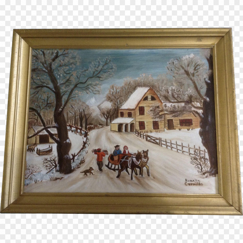 Painting Picture Frames Winter PNG