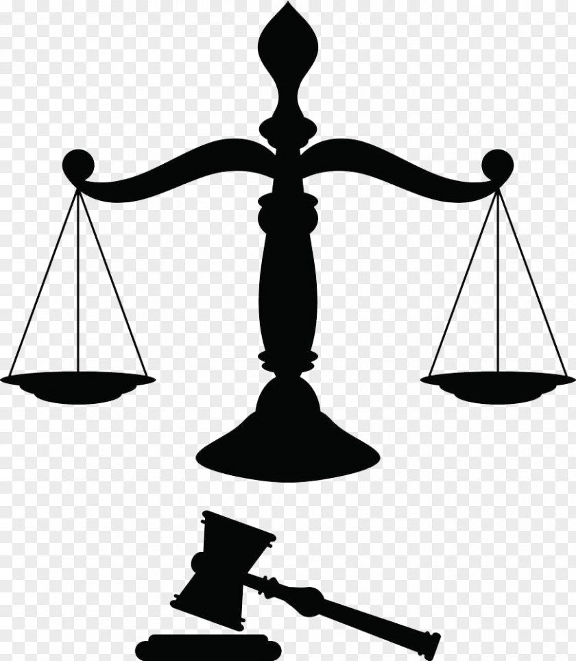 Flat Black Balance Hammer Drawing Justice Clip Art PNG