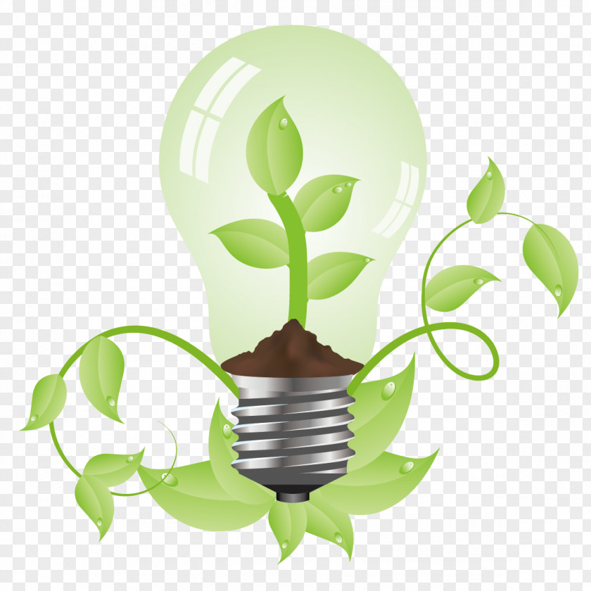 Green Energy Environmental Protection Low-carbon Economy Conservation Incandescent Light Bulb PNG