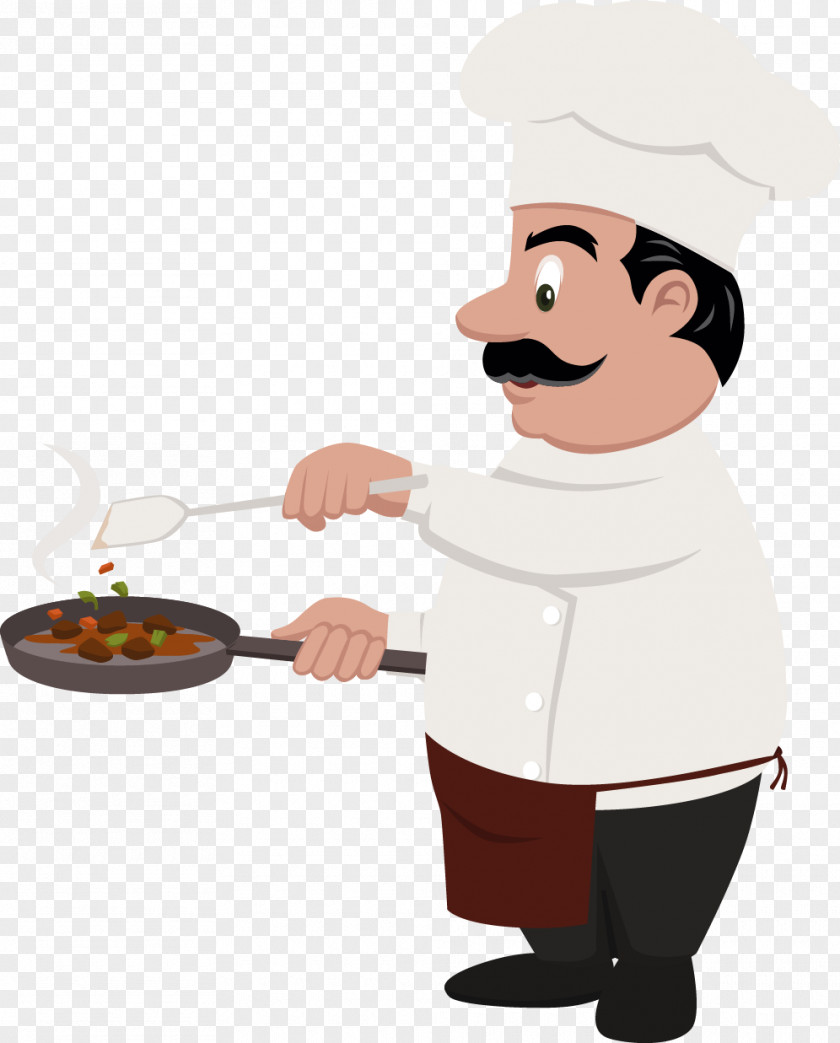 Cartoon Character Chef Cooking Euclidean Vector PNG