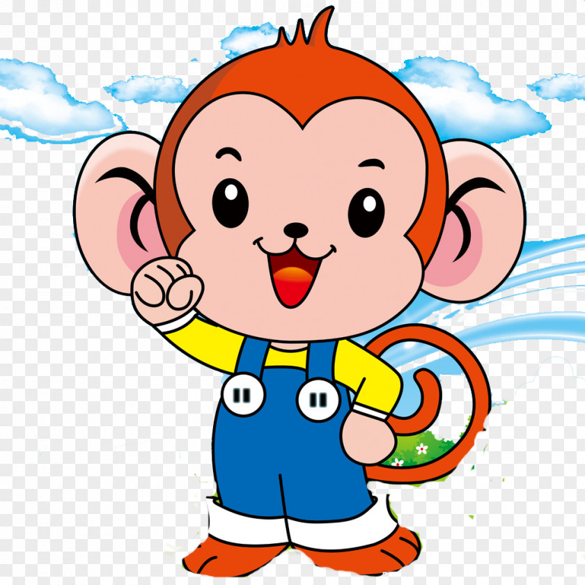 Confident Little Monkey Mickey Mouse Cartoon PNG