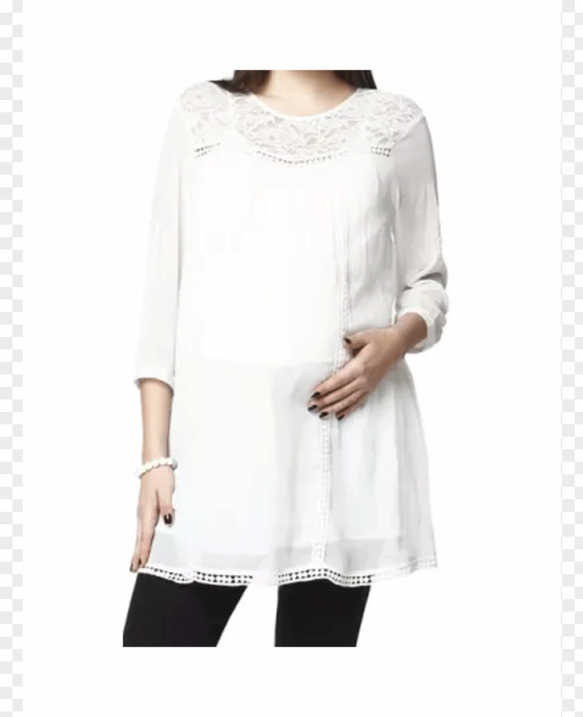 Sleeve Shoulder Blouse White Tunic PNG