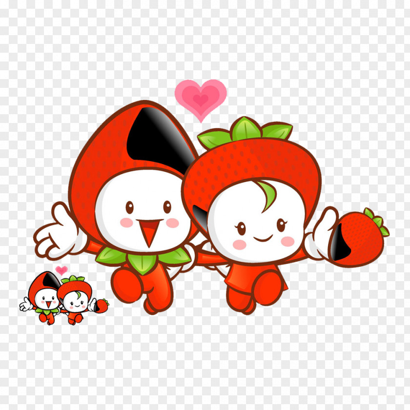 Cartoon Cute Strawberry Villain Material Aedmaasikas Clip Art PNG