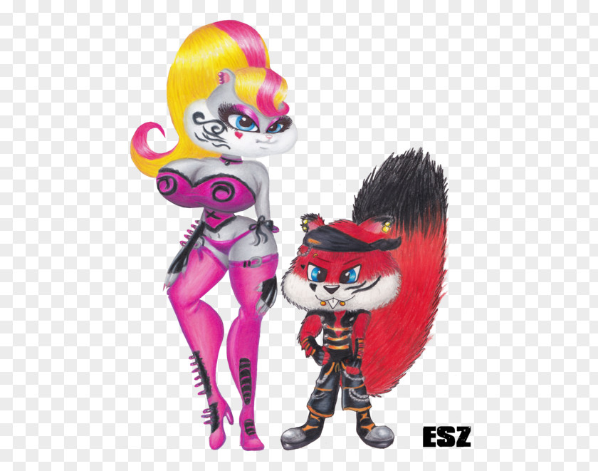 Clown Figurine Pink M Character Cartoon PNG