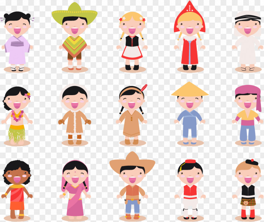 Vector Children Of Different Races Child Race Clip Art PNG