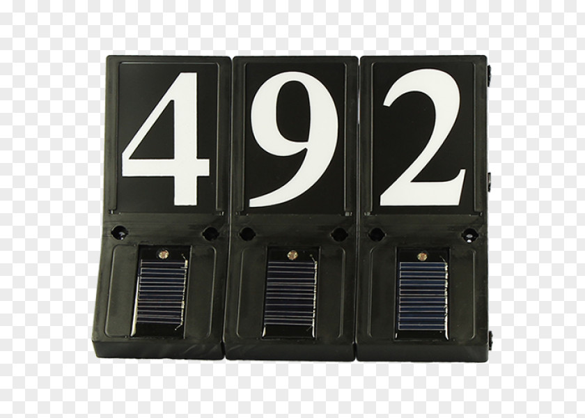 Light Light-emitting Diode House Numbering Sign PNG