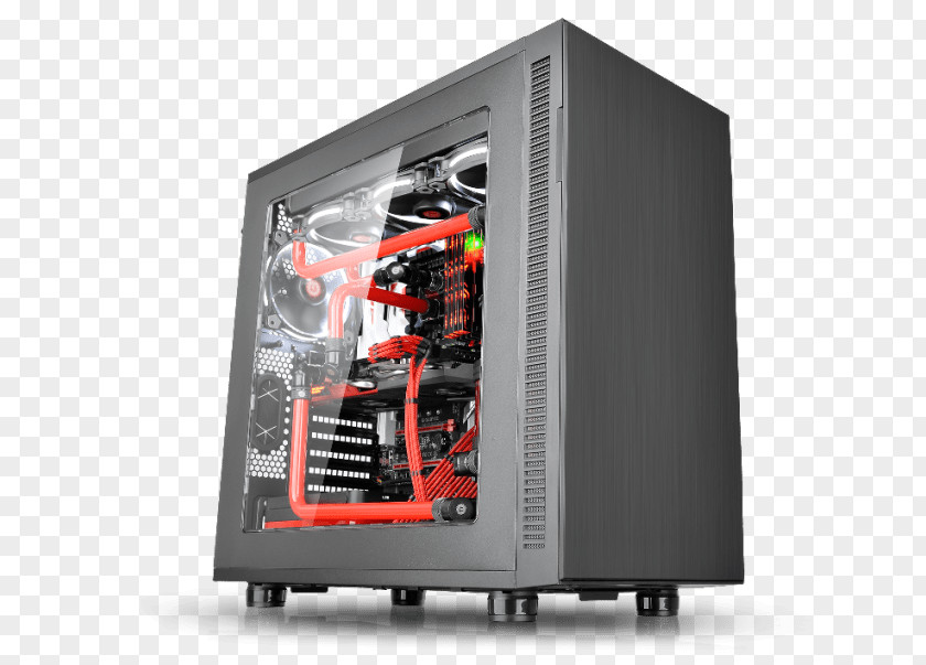 Malaysia Tower Computer Cases & Housings System Cooling Parts Suppressor F51 Window E-ATX Mid-Tower Chassis CA-1E1-00M1WN-00 Thermaltake Water PNG