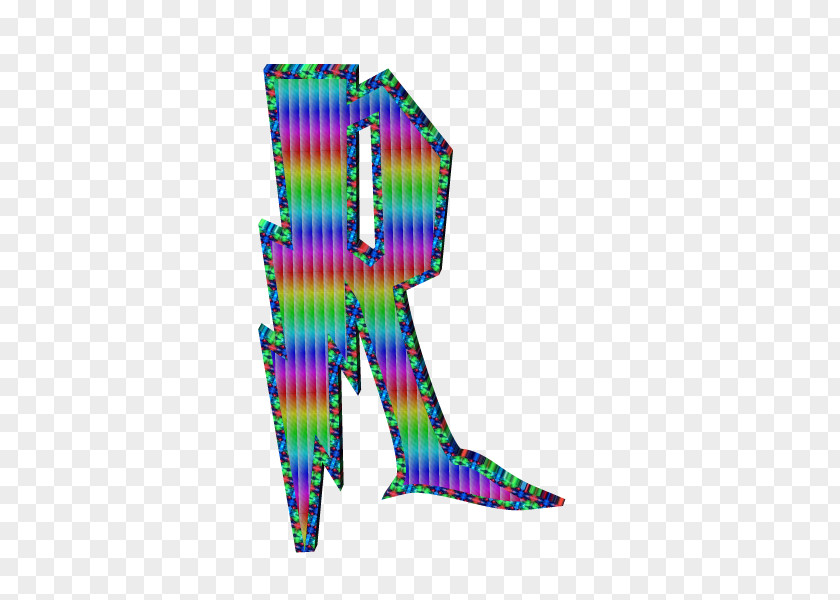 Alphabet Rainbow Email Shoe Font PNG